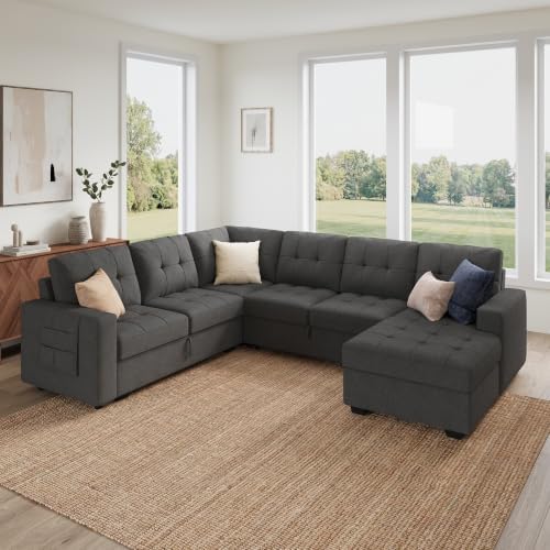 HONBAY 111.4'' Modular Sectional Sleeper Sofa - Image 2