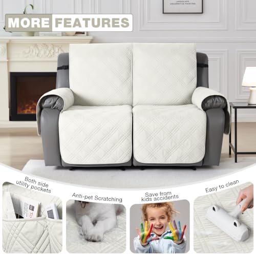 TAOCOCO Waterproof Loveseat Recliner Covers Non Slip - Image 6