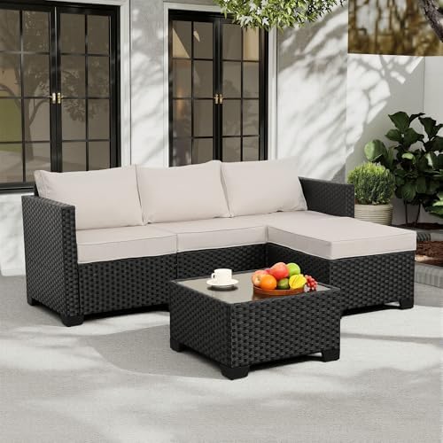 Rattaner Outdoor Furniture Set 3 Pieces Wicker Patio Furniture Outdoor - Image 2
