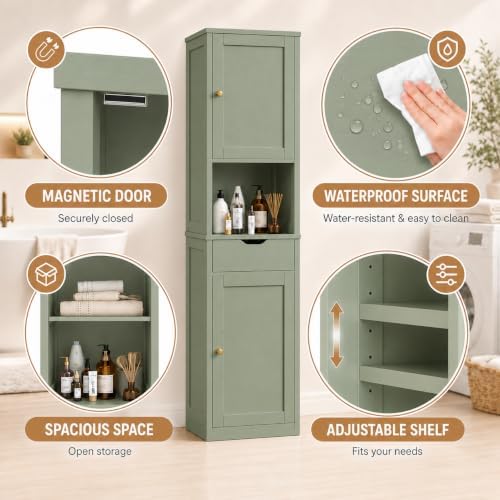 Walsunny Tall Bathroom Storage Cabinet - Image 4
