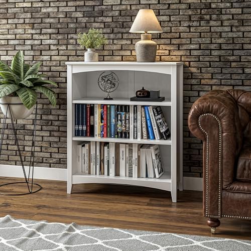 Shaker Style 3 Shelf Bookcase / Solid Wood / 36" High / Adjustable Shelving / - Image 2