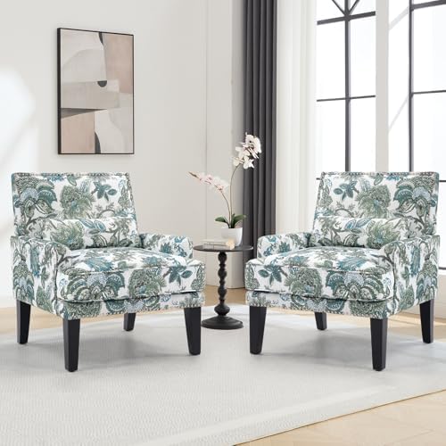 ANJ Floral Accent Chair Set of 2 by ANJ