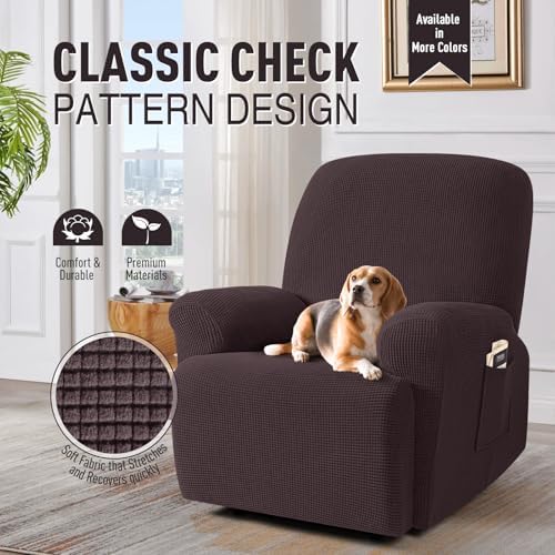 TAOCOCO Oversized Stretch Recliner Chair Covers 4 Piece - Image 2