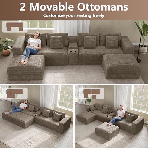 ONEMMLION 151" Oversized Cloud Sectional Couch - Image 4