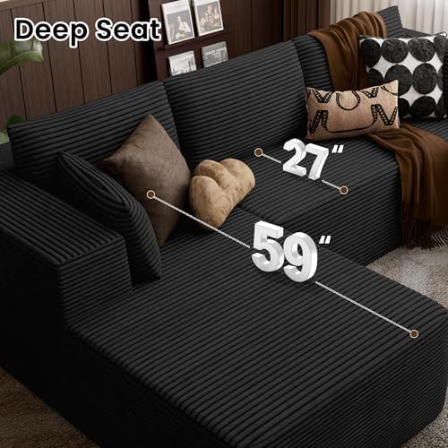 106" Cloud Sectional Boneless Couches - Image 5