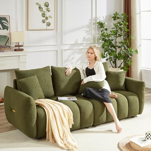 Antetek Set of 3 Teddy Fabric Sofa - Image 4