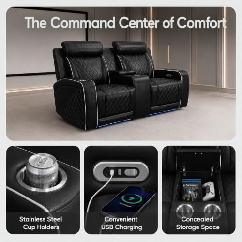 Leather Power Recliner Sofa Set - Image 3