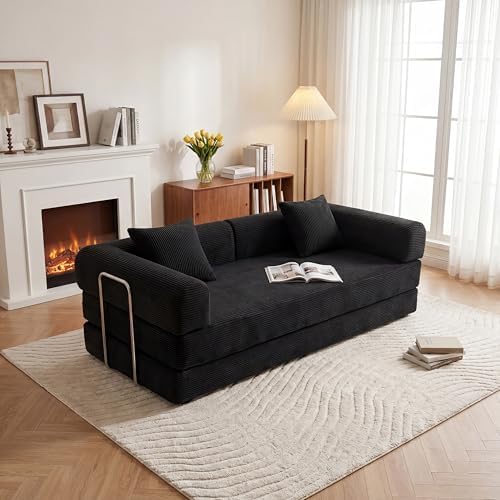 Futon Sofa Bed Modular Loveseat Sleeper Folding Pull Out Couch by HouseMila