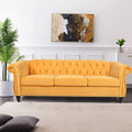LEVNARY Velvet Chesterfield Sofa, Classic Tufted Upholstered Couch, Modern 3 by LEVNARY