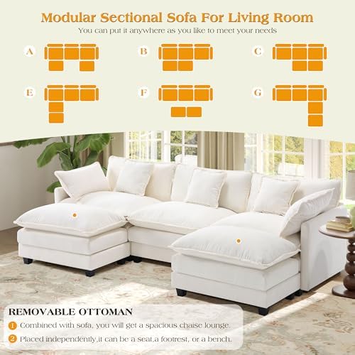 Hanherry Modular Sectional Sofa, Cloud Couch - Image 5