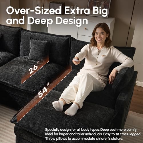 108" Oversize Modular Sectional Couch U Shaped - Image 5