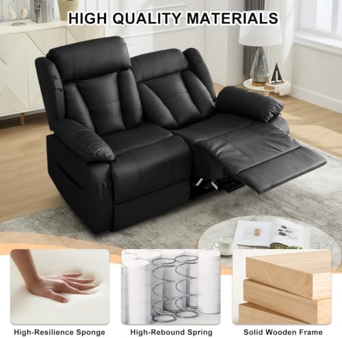 56.7" Reclining Loveseat Sofa, RV Loveseat Recliner Couch - Image 6