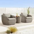 CHITA 3-Pieces Patio Wicker Bistro Set, Outdoor Furniture Set by Unknown