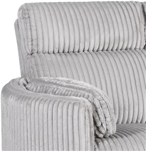 Pemberly Row XL Extra Wide Power Glider Recliner in Mega Gray - Image 7