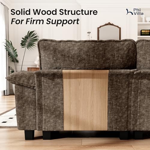 PHI VILLA 2-Piece Modular Loveseat Couch & 3-Seat Sectional Sofa Set - Image 5