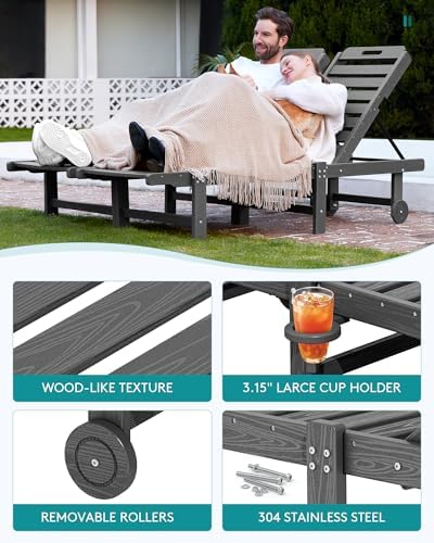 SERWALL HDPE Outdoor Chaise Lounge - Image 6