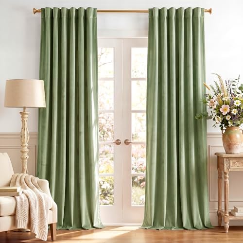 StangH Retro Green Velvet Curtains by StangH
