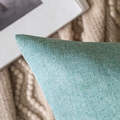 MIULEE Decorative Outdoor Pillow Covers Waterproof 12x12 Turquoise - Image 5