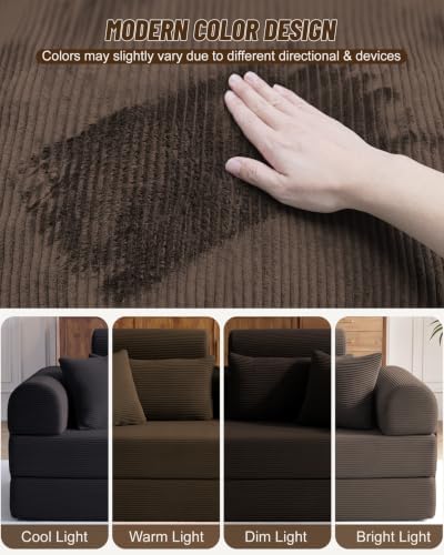 79" Convertible Sofa Bed with High Back, Boneless Couch - Image 6