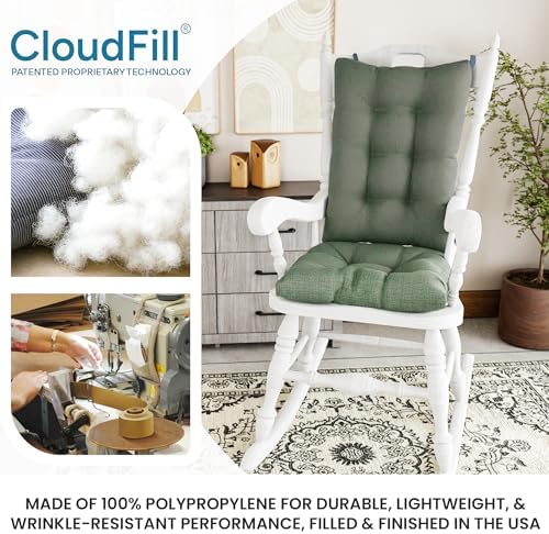 Klear Vu Omega Non-Slip Rocking Chair Cushion Set - Image 4