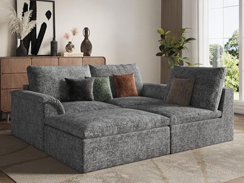 EASE MOOSE Sectional Sleeper Sofa Bed, Boneless Couches by EASEMOOSE