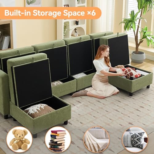 107" U Shaped Modular Sectional Sofa - Image 3
