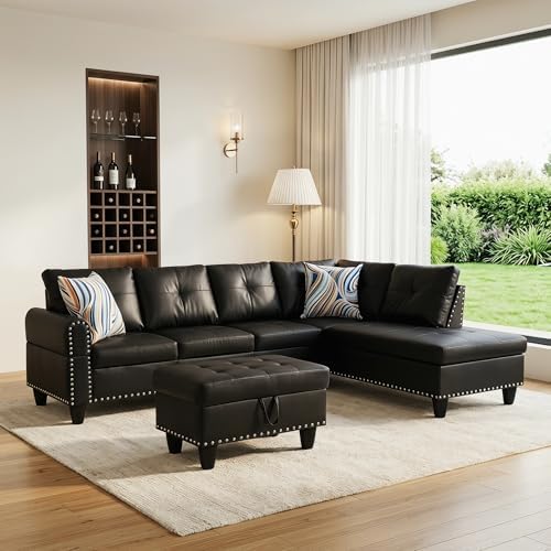 Faux Leather Sectional Couches for Living Room - Image 7