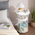 Small Round Side Table, Modern Nightstand by Draelibor