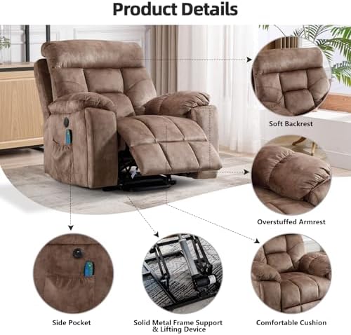 CANMOV Large Power Lift Recliner Chair - Image 6