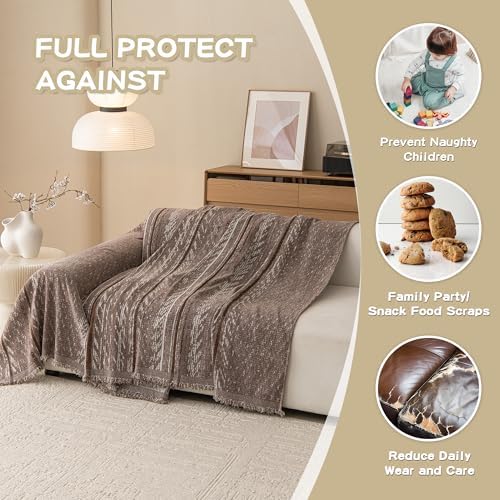 MEETSKY Boho Couch Covers for Sofa, Couch Covers for Dogs, Modern Sofa - Image 4