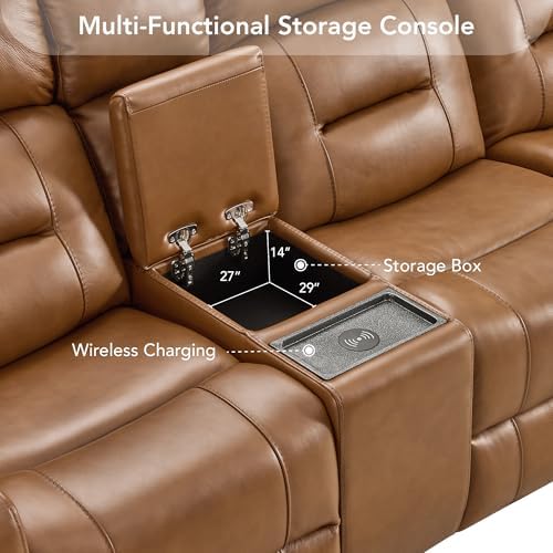 Watson & Whitely Genuine Leather Power Reclining Sofa & Loveseat Set - Image 6
