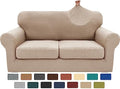 XINEAGE 3-Piece Stretch Loveseat Sofa Cover, Washable Couch Covers by XINEAGE