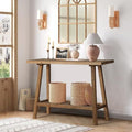 HOKYHOKY Reclaimed Solid Wood Console Table, 43.3" Farmhouse Entryway Table by HOKYHOKY