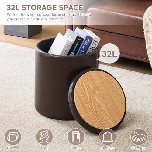 Set of 2 Storage Ottoman, Space Saving Ottoman - Image 3