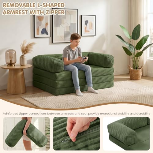 Convertible Sofa Bed Queen, 5-in-1 Boneless Couch - Image 4