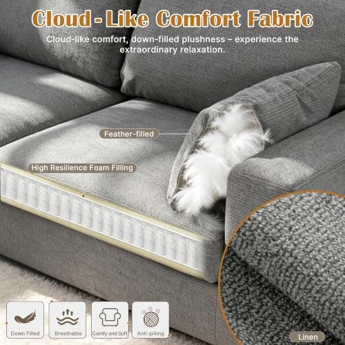 Oversized Modular Sectional Sofa, Light Grey - Image 4