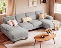 Furniwell U-Shaped Convertible Sectional Sofa Couch by WellFurnitureHomeLifeWell