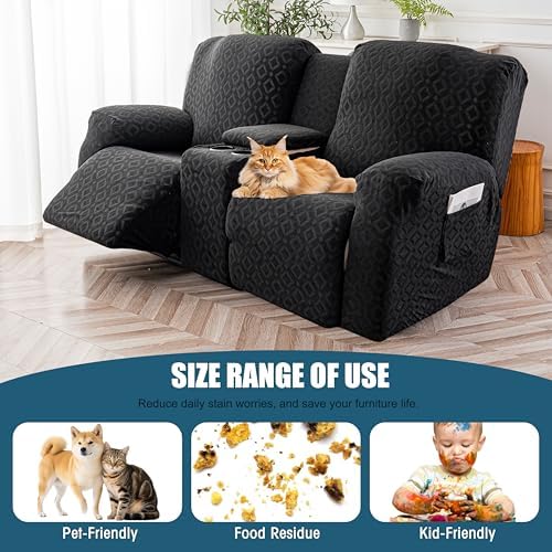 Genina Waterproof Recliner Loveseat Cover, 2 Seat - Image 6