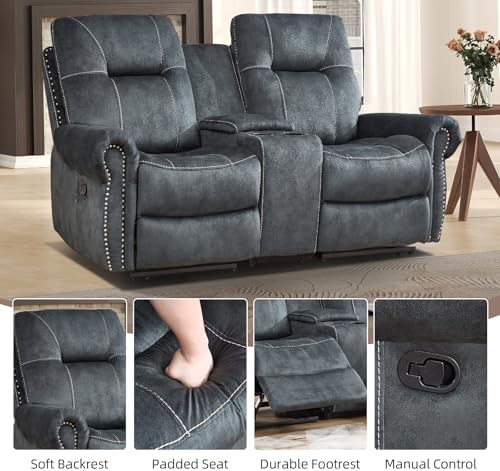 EBELLO 2 Piece Reclining Living Room Set, Soft Fabric Sofa Set, Single Power - Image 3