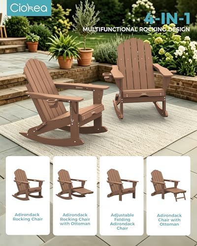 Ciokea Rocking Adirondack Chairs Set of 4 - Image 4