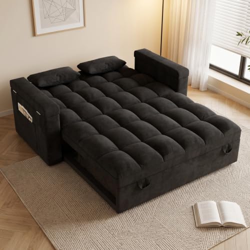 65'' Sleeper Sofa, 3-in-1 Convertible Sofa Bed - Image 4