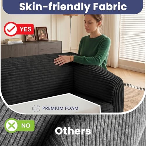 JUIKURY Convertible Sofa Bed, 3-in-1 Foldable Loveseat Couch - Image 5
