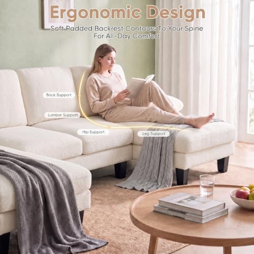 Homall 105" U-Shaped Sectional Couches, Sofa Couch - Image 4