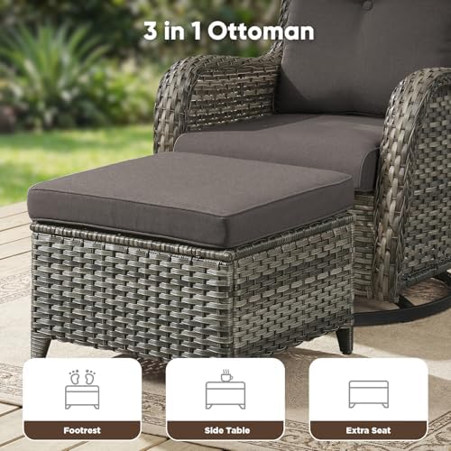 Belord 3-Piece PE Wicker Outdoor Sofa - Image 4