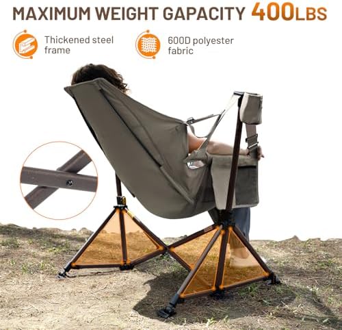 TIMBER RIDGE Hammock Camping Chair, Oversized Swinging Chair, 400lbs Load - Image 4