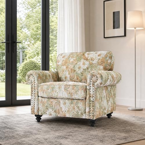 Folral Accent Chair, Comfy Reading Armchair - Image 7