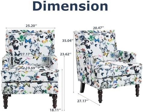 Accent Chair, Modern Comfy Accent Chairs Lounge Arm Chair - Image 2