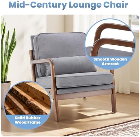 DUMOS Mid Century Modern Accent Chair - Image 6