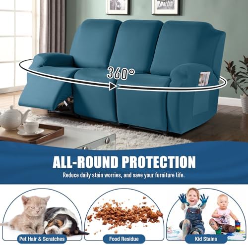 TAOCOCO Stretch Recliner Sofa Covers 3 Pieces Couch Covers - Image 4