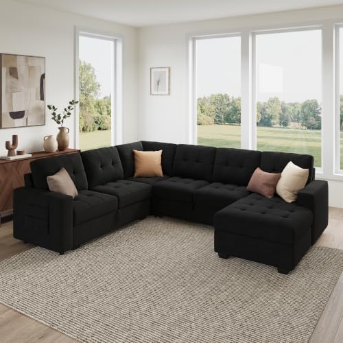 HONBAY 111.4'' Modular Sectional Sleeper Sofa - Image 2